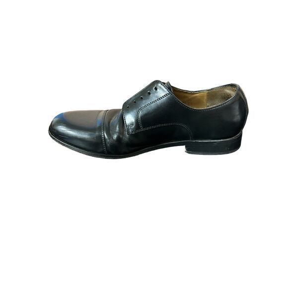 FLORSHEIM BLACK LEATHER DRESS SHOES MEN'S SIZE 9 M - Picture 5 of 10